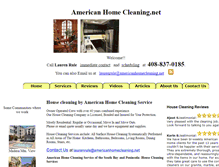 Tablet Screenshot of americanhomecleaning.net